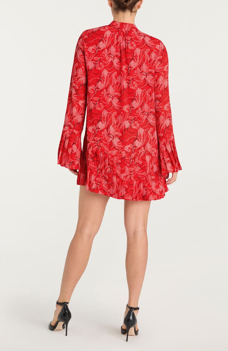 Cinq à Sept Alinda Botanical Floral Long Sleeve Drop Waist Shirtdress, Alternate, color, Bisou Multi