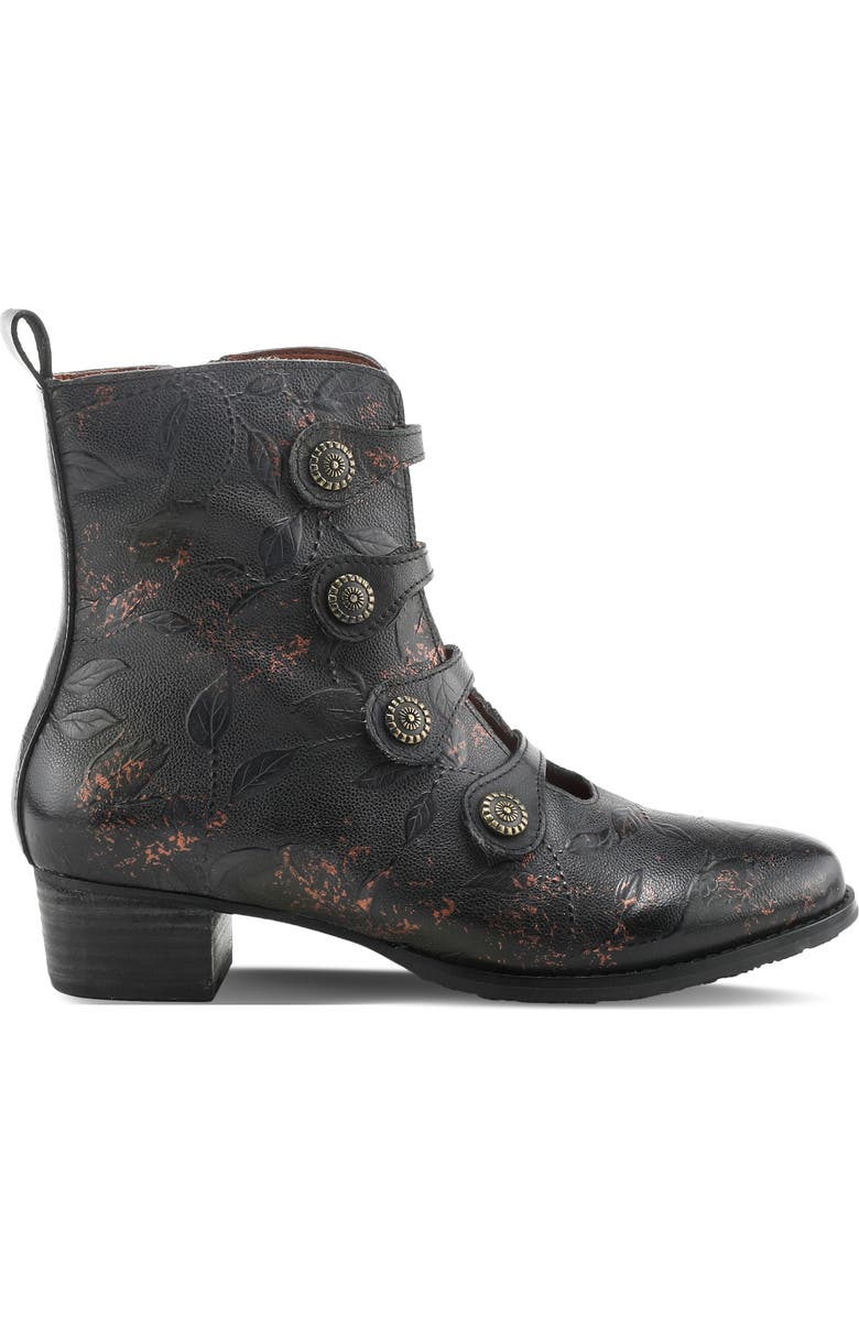 L'Artiste by Spring Step Imemine Floral Embossed Bootie, Alternate, color,