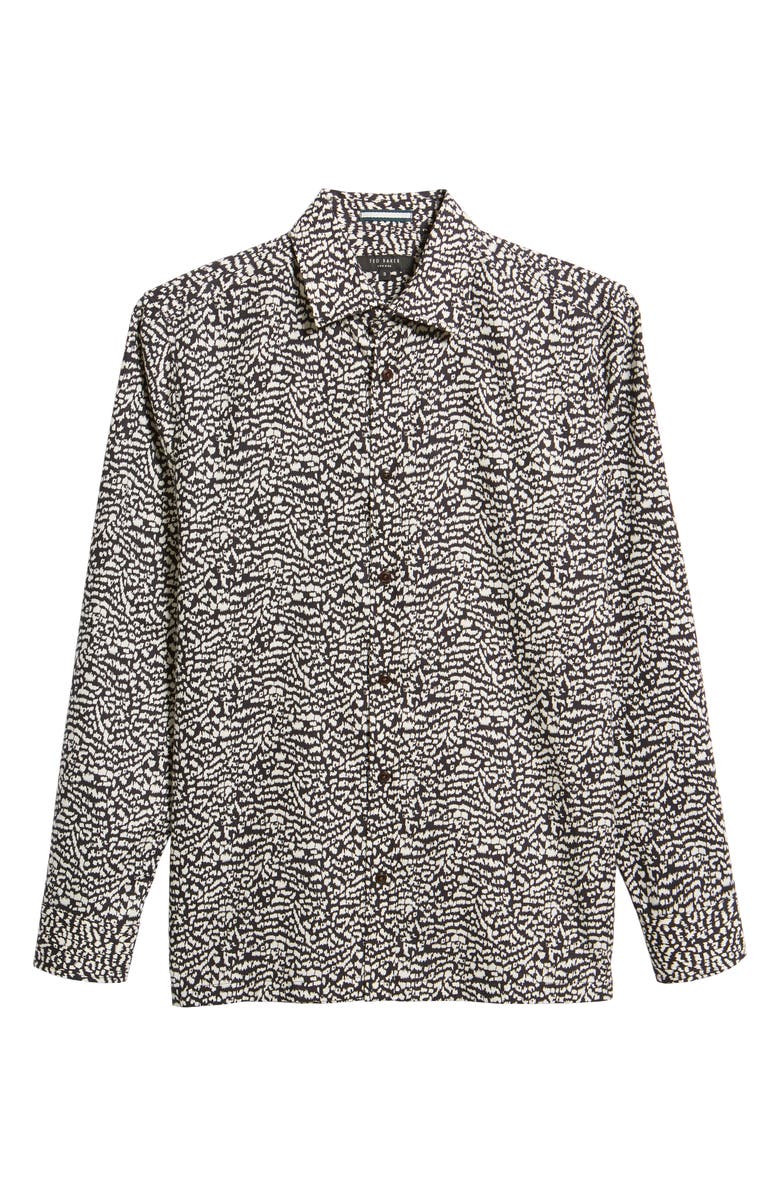 Ted Baker London Bramley Abstract Print Button-Up Shirt, Alternate, color, 