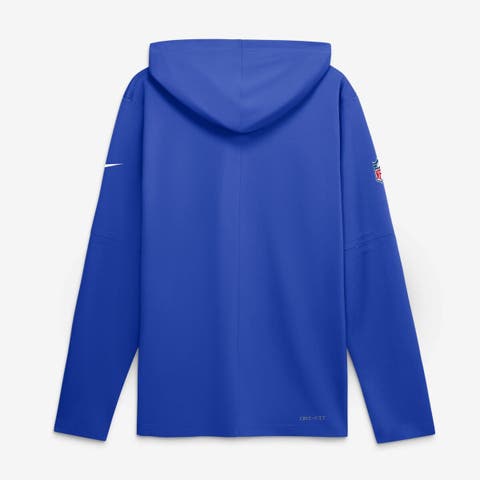Men's Nike  Royal Los Angeles Rams Sideline Lightweight Long Sleeve Hooded Dri-FIT Top