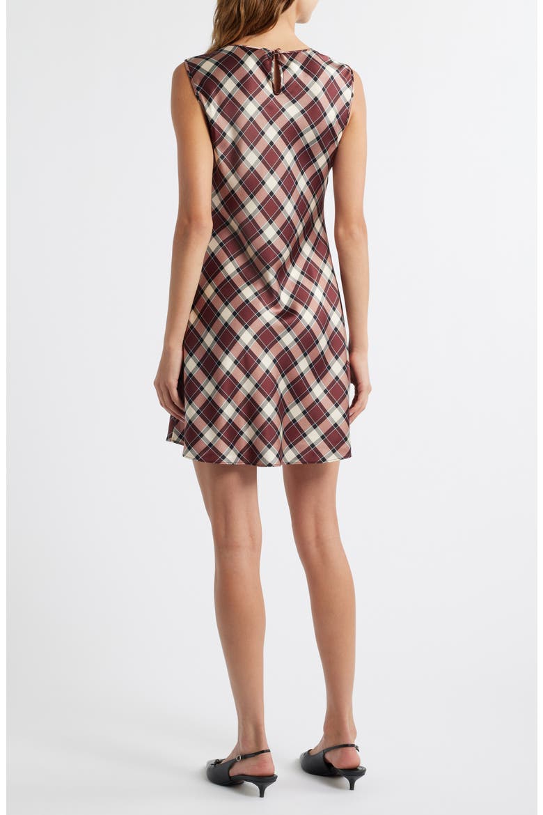 Alamere Plaid Silk Minidress, Alternate, color, NORFOLK PLAID