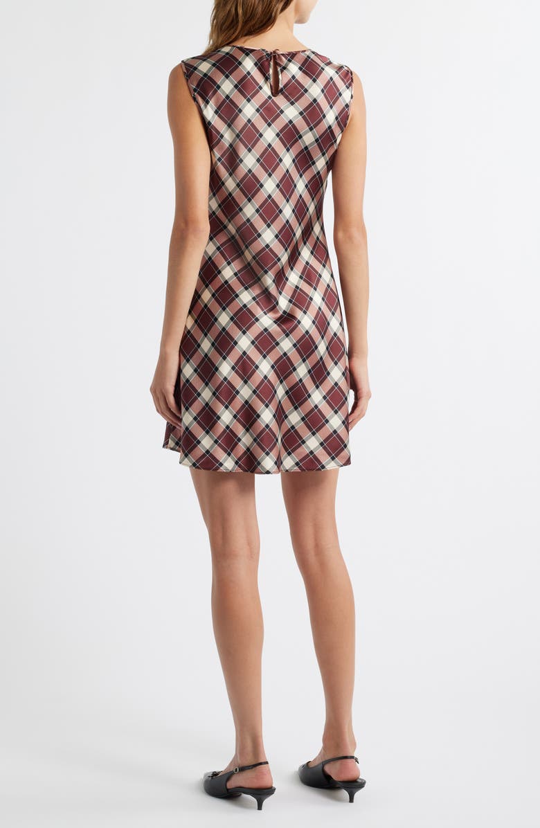 DÔEN Alamere Plaid Silk Minidress, Alternate, color, Norfolk Plaid