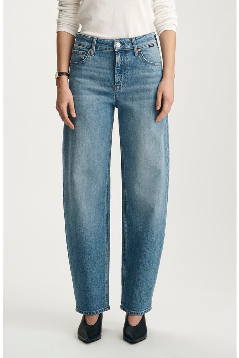 Nica High Waist Barrel Leg Jeans, Main, color, LIGHT BRUSHED CLASSIC BLUE