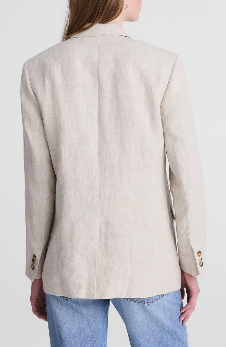 Madewell The Mercer Linen Relaxed Blazer, Alternate, color, Oat