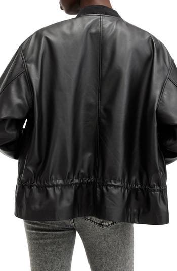 AllSaints Sofi Leather Bomber Jacket | Nordstrom