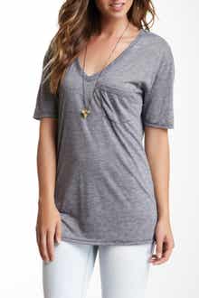 Slub V-Neck Pocket T-Shirt