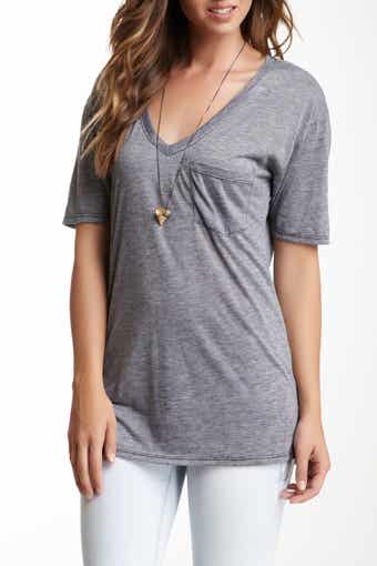 Slub V-Neck Pocket T-Shirt