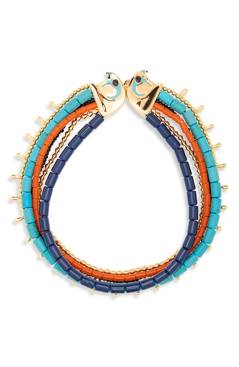 Lele Sadoughi x The Met Senebtisi Collar Necklace, Main, color, Egyptian Trio
