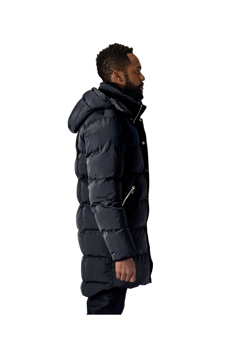 Men's Penguin Long Length Quilted Coat, Alternate, color, BLACK DIAMOND