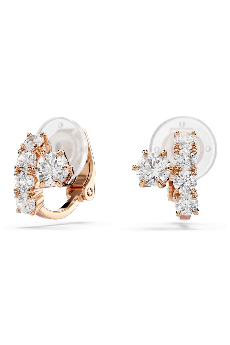 Matrix Clip-On Earrings, Main, color, WHITE ROSE GOLD