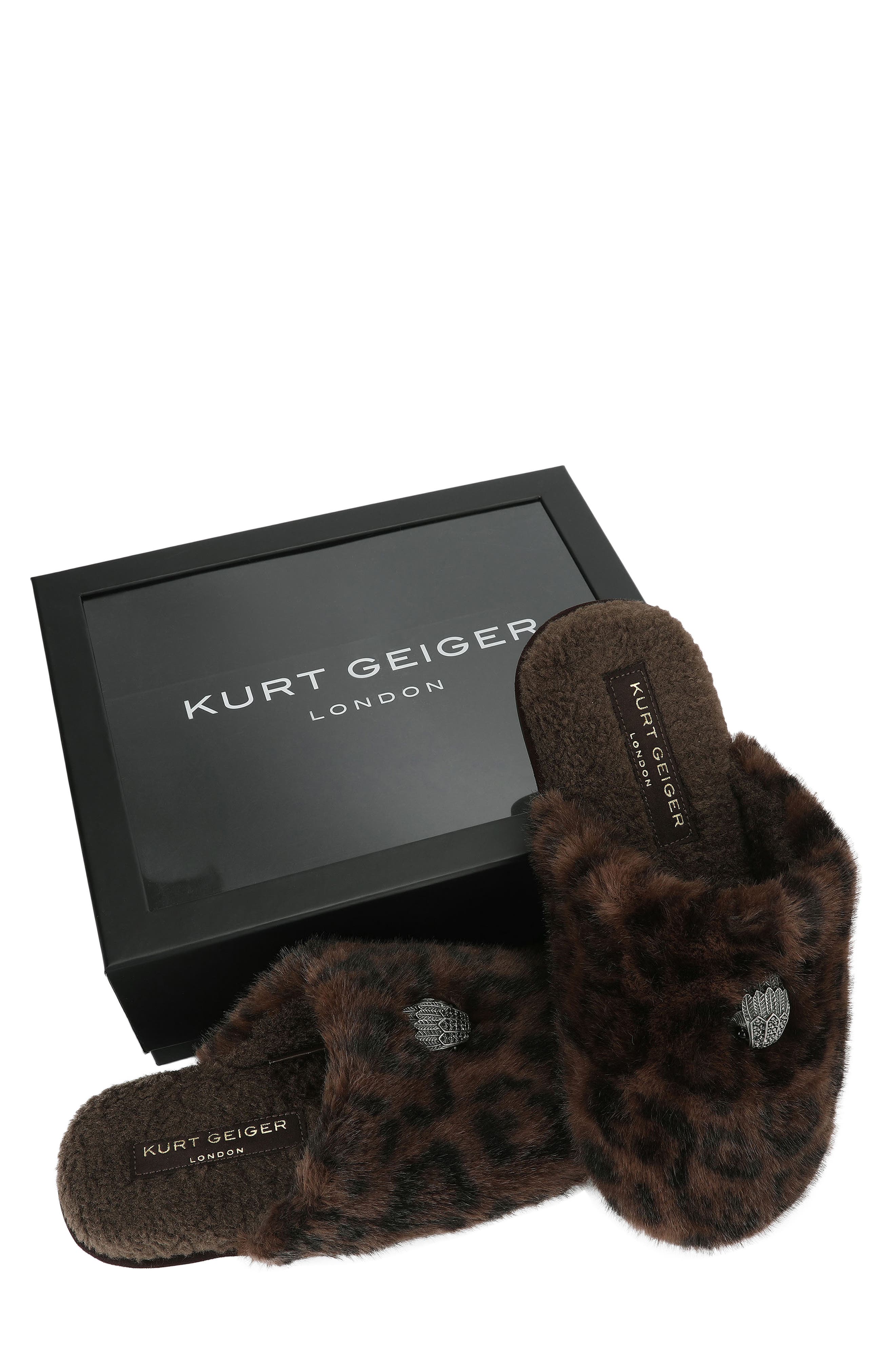 Kensington Faux Fur Slipper, Alternate, color, MEDIUM BROWN