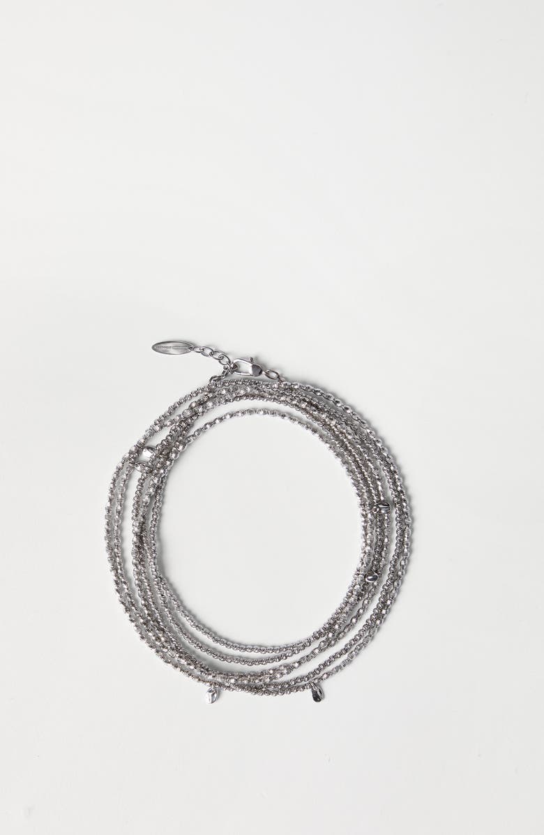 Brunello Cucinelli Hematite and Sterling Silver bracelet, Alternate, color, Silver