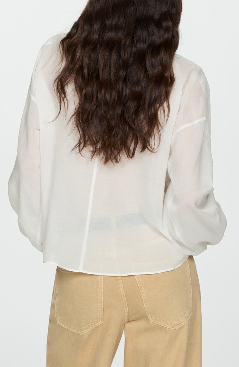 MANGO Embroidered Pintuck Pleat Top, Alternate, color, 