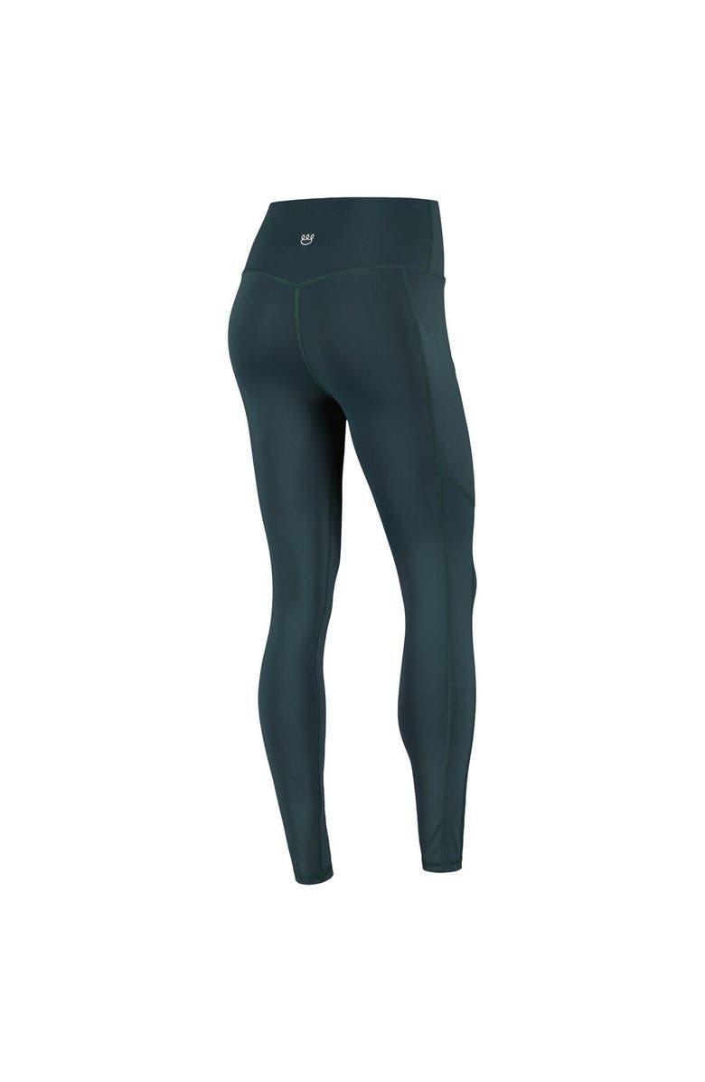 KADYLUXE Women's  Green Michigan State Spartans 7/8 Mixed Media Pocket iLeggings, Alternate, color, 