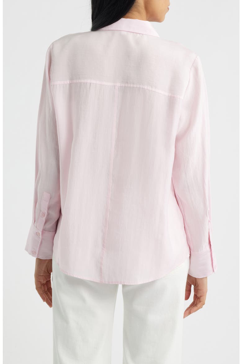 Luxe Touch Relaxed Fit Button-Up Shirt, Alternate, color, PARFAIT PINK