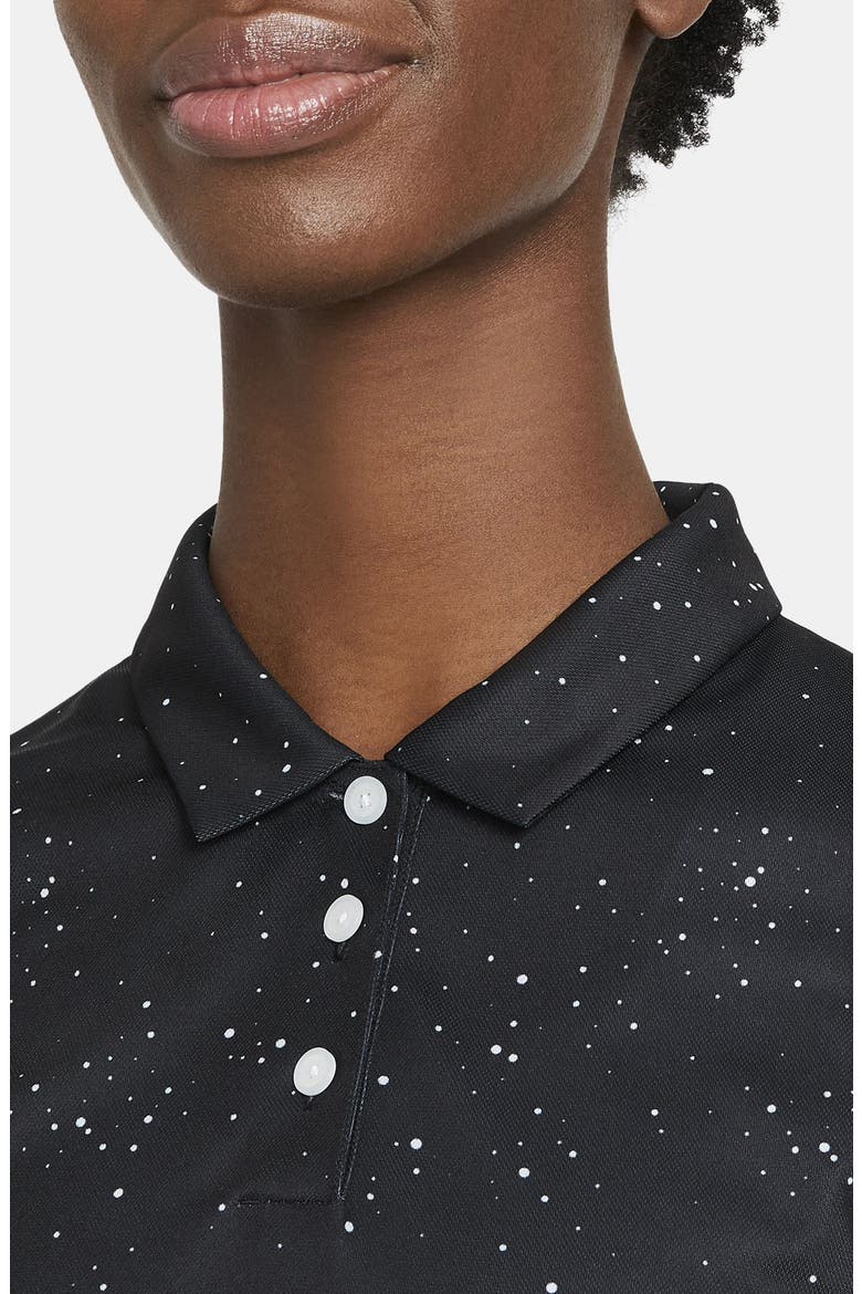 Nike Dri-Fit Printed Golf Polo, Alternate, color, BLACK/ PHOTON DUST
