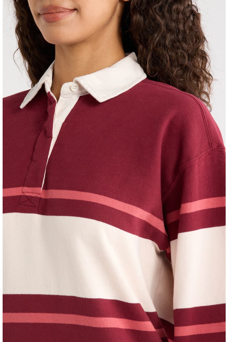 Relaxed Cloud 9 Colorblocked Polo, Alternate, color, CABERNET