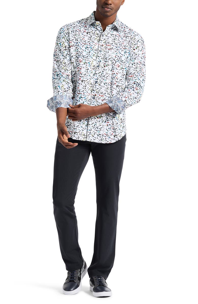 Robert Graham Grady Straight Leg Pants, Alternate, color, Black