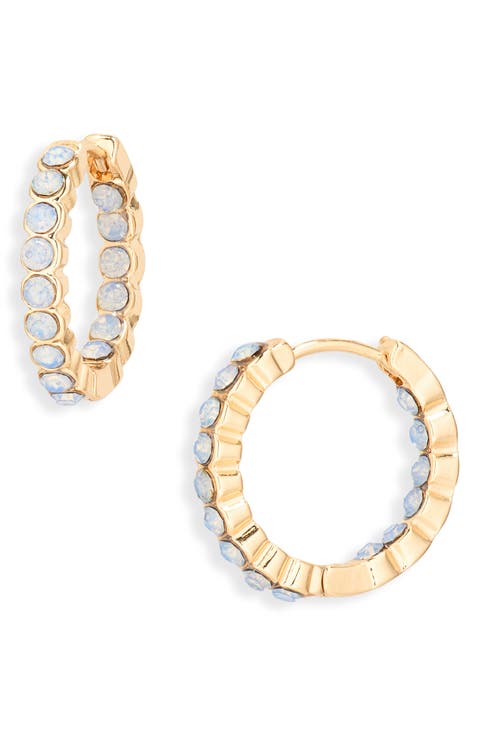 Pavé Crystal Hoop Earrings