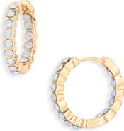 NORDSTROM RACK Pavé Crystal Hoop Earrings