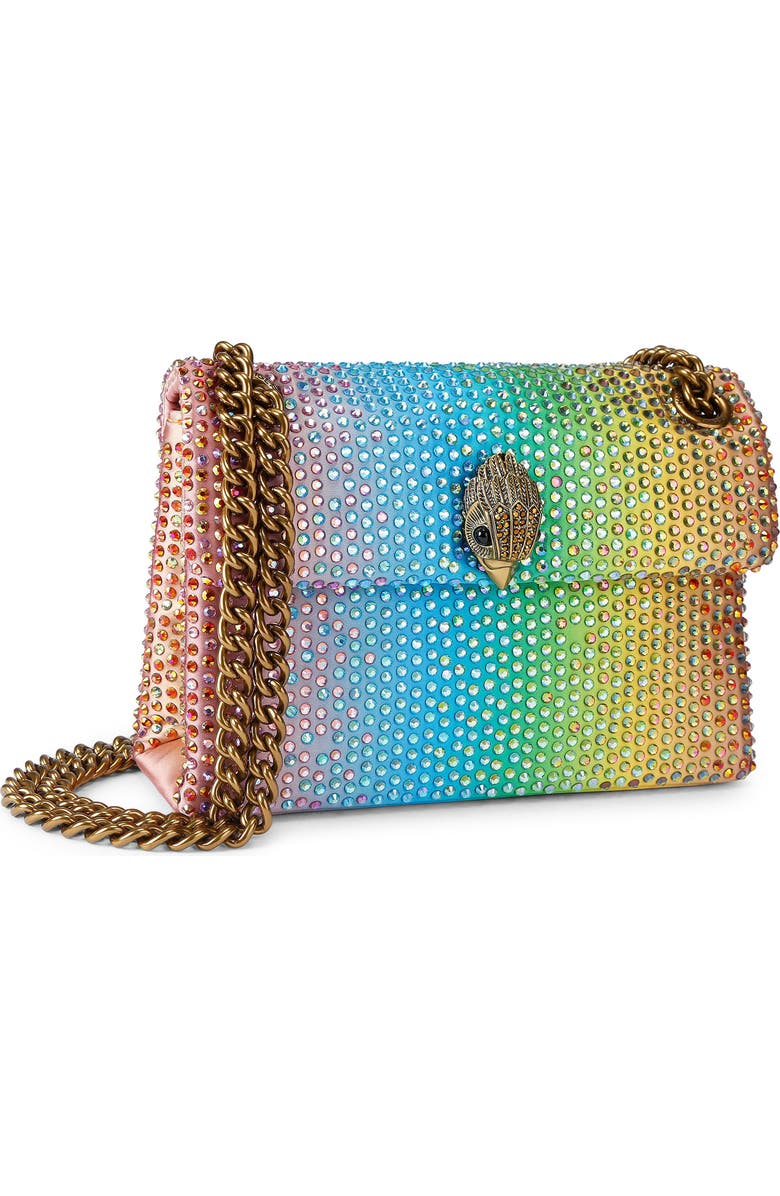 Kurt Geiger London Mini Kensington Fabric Convertible Crossbody Bag, Main, color, Pink/ Open Miscellaneous