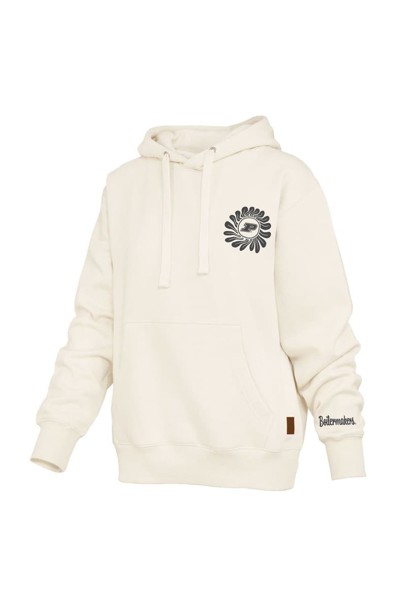 PRESSBOX Women's Pressbox  Cream Purdue Boilermakers Elena Janise Hoodie, Alternate, color, Cream