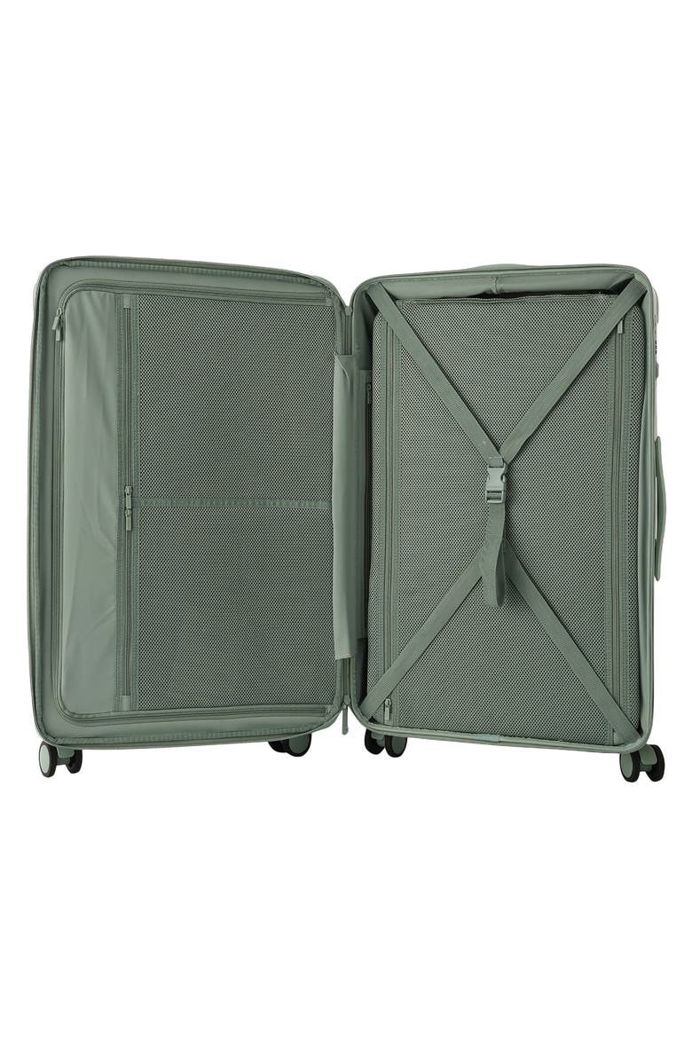 Nostos Glossy Large Spinner Suitcase, Alternate, color, LAGUNA