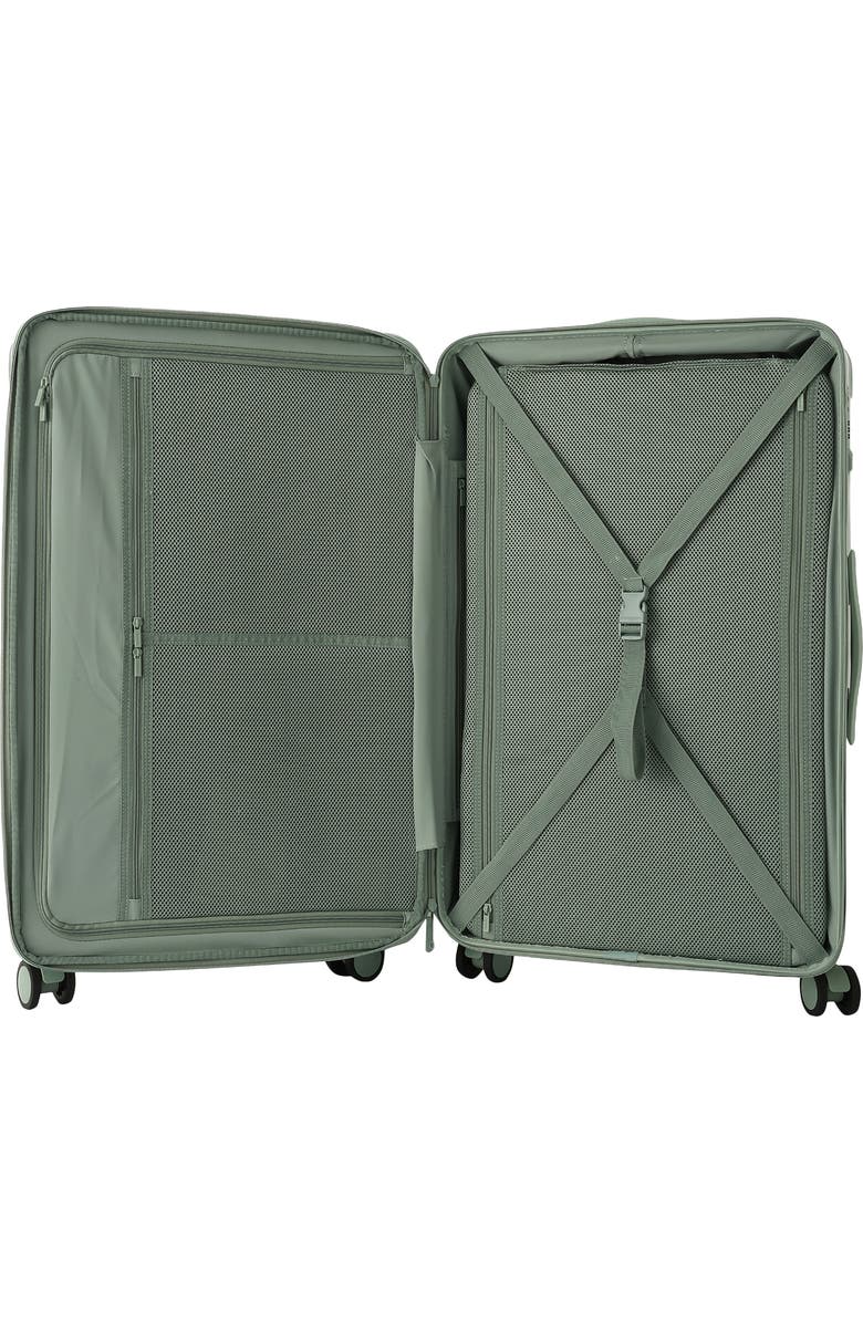 Hedgren Nostos Glossy Large Spinner Suitcase, Alternate, color, Laguna