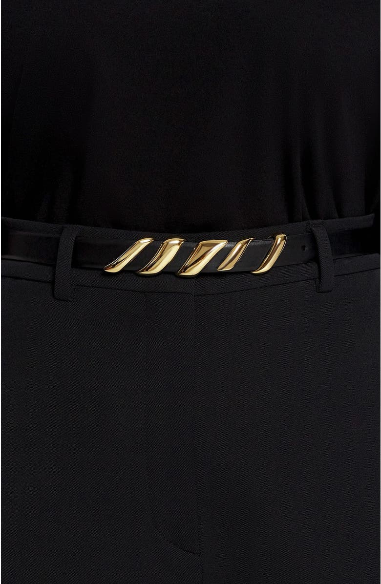 Lanvin Mélodie Ribbon Leather Belt, Alternate, color,