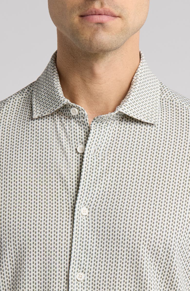 Sealskinz Fritton Stretch Cotton Button-Up Shirt, Alternate, color, Cream