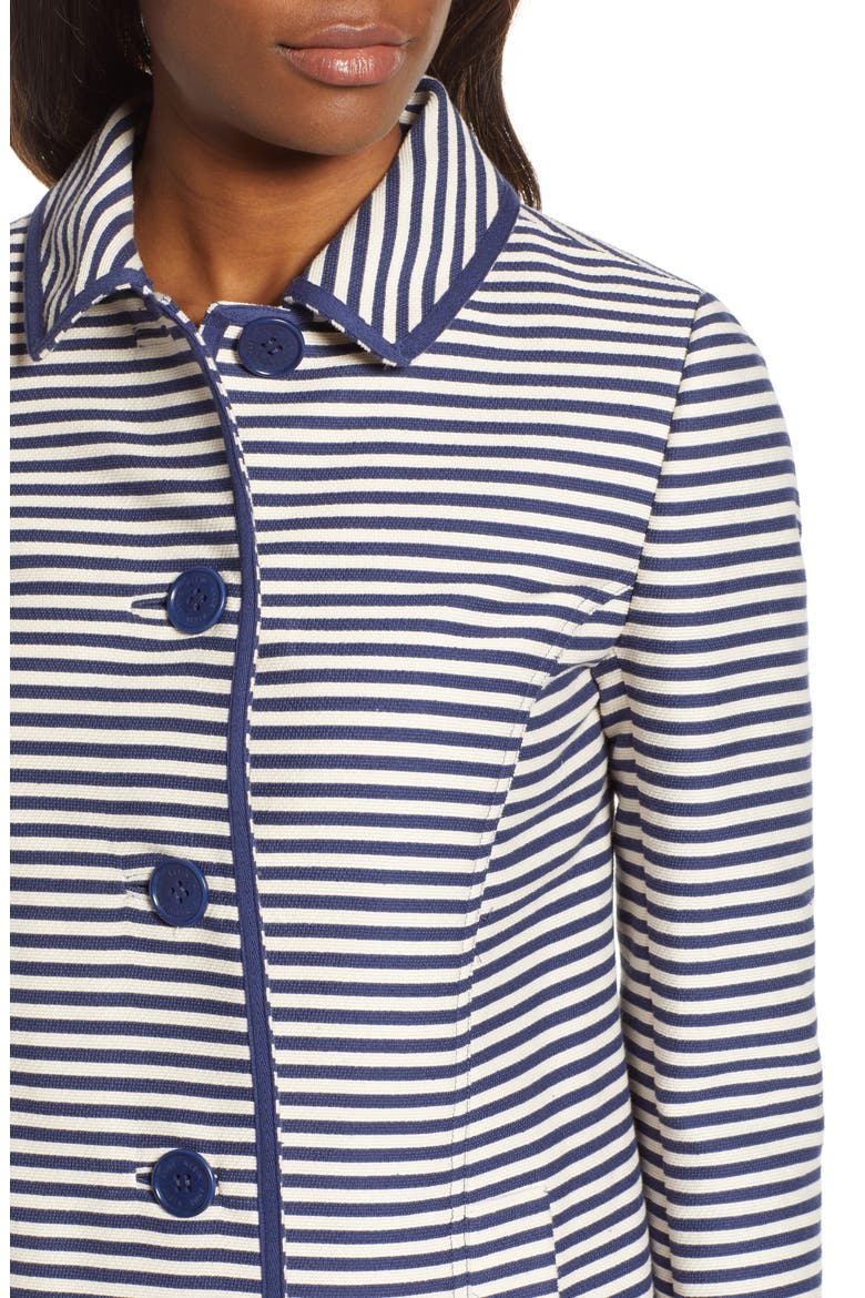 Stripe Topper Jacket, Alternate, color, ANNE WHITE/ DISTANT MOUNTAIN