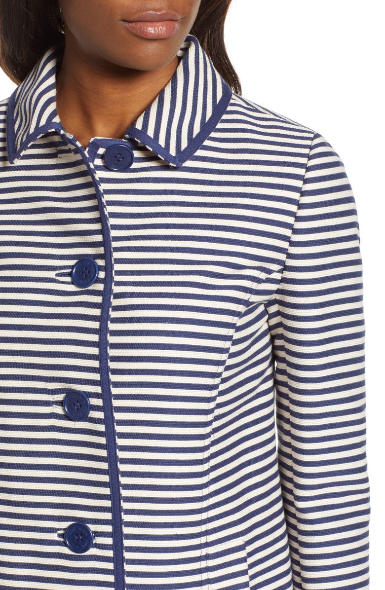 Anne Klein Stripe Topper Jacket, Alternate, color, 
