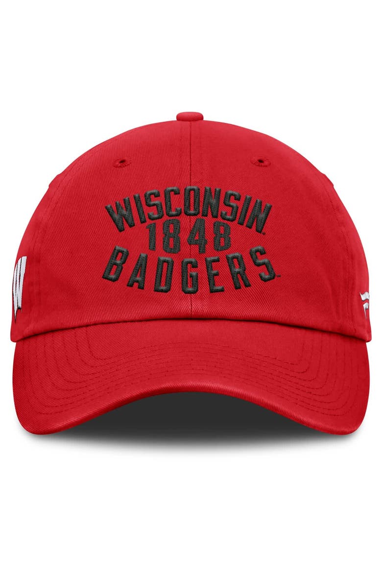 Men's Fanatics Red Wisconsin Badgers Archer Adjustable Hat, Alternate, color, Red