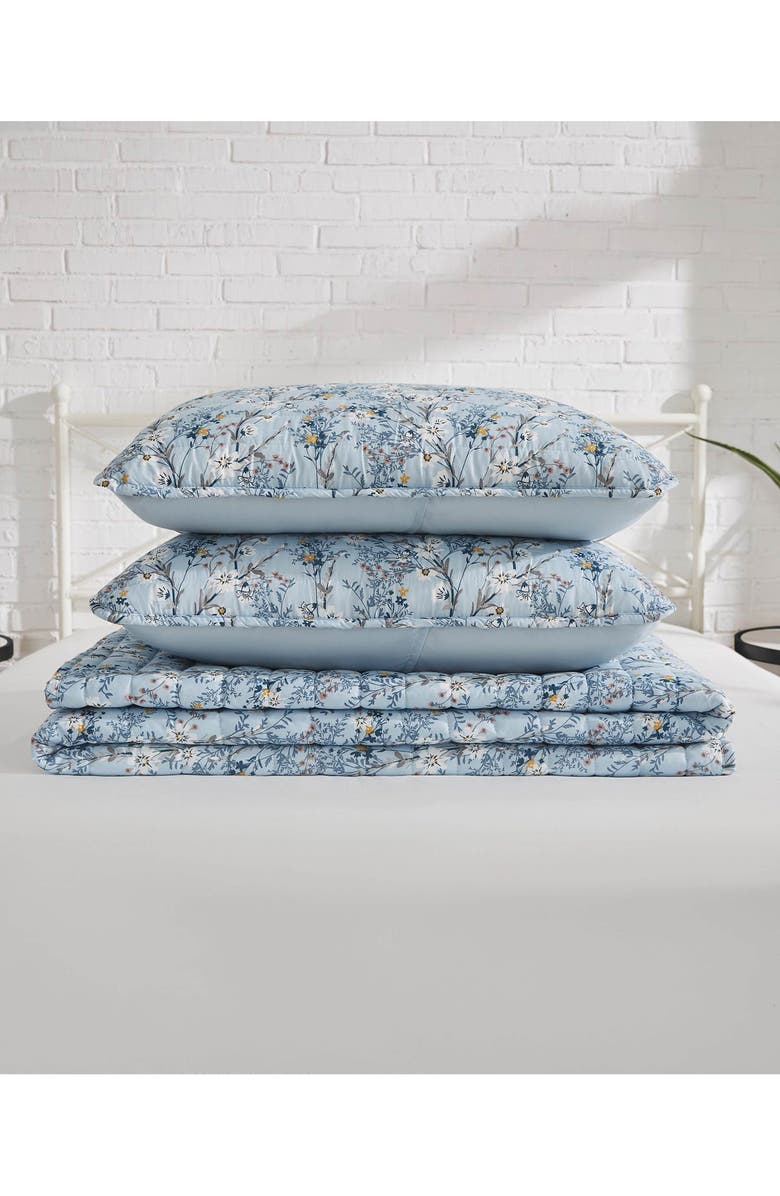 Lucky Brand Soft Floral Reversible Quilt Set, Alternate, color, Soft Floral Blue
