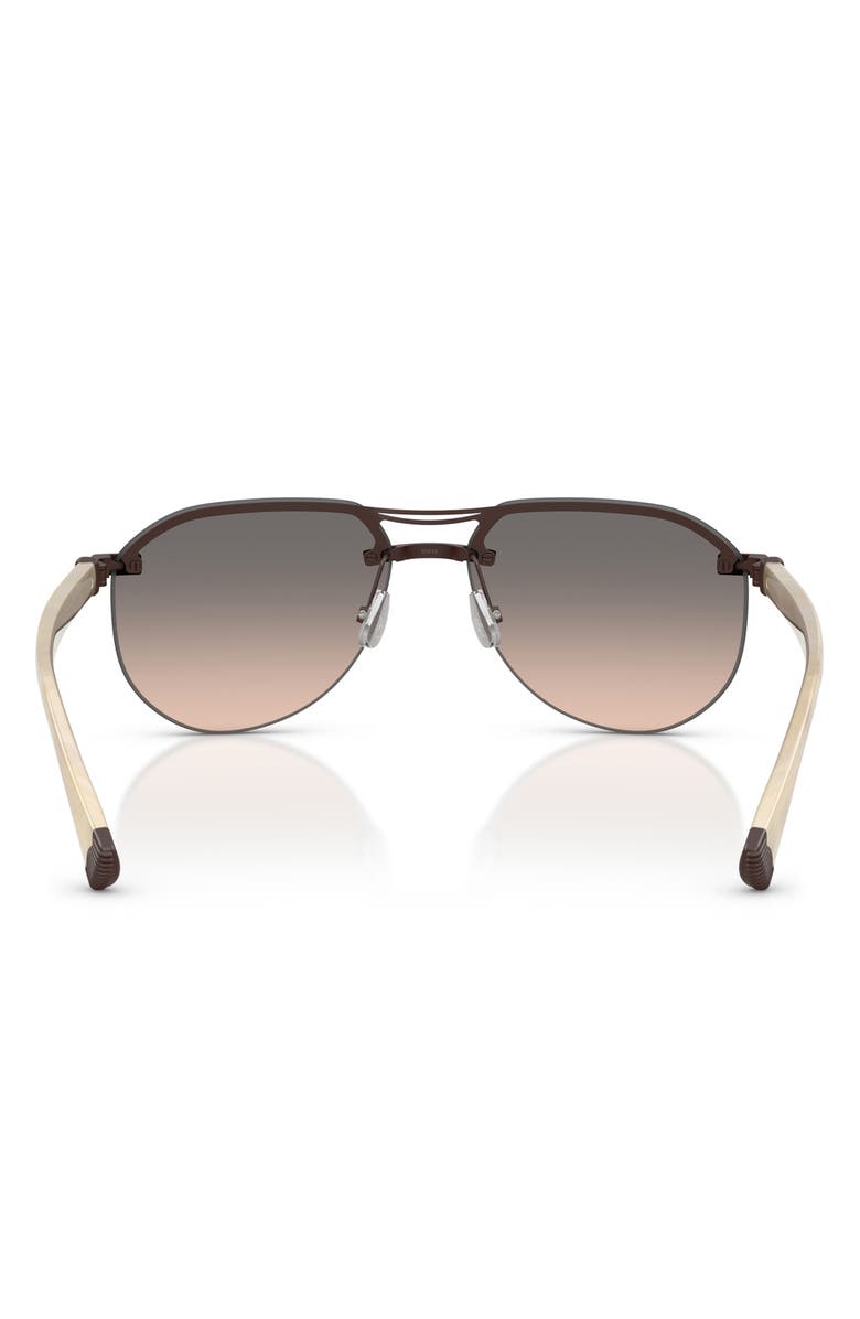 Brunello Cucinelli Carlito B 57mm Pilot Sunglasses, Alternate, color, Matte Chocolate