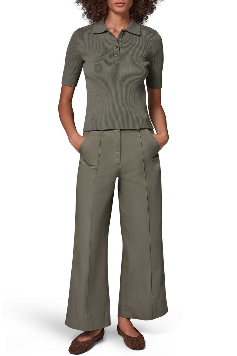 Rib Button Front Sweater, Alternate, color, SAGE