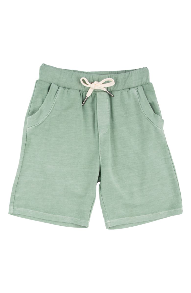 Miki Miette Kids' Rusty French Terry Shorts, Main, color, Crocodile