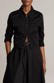 Vince Shrunken Stretch Cotton Jacket