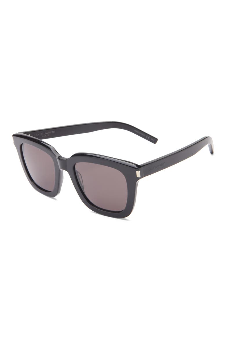 SL 465 51mm Square Sunglasses, Alternate, color, BLACK BLACK BLACK
