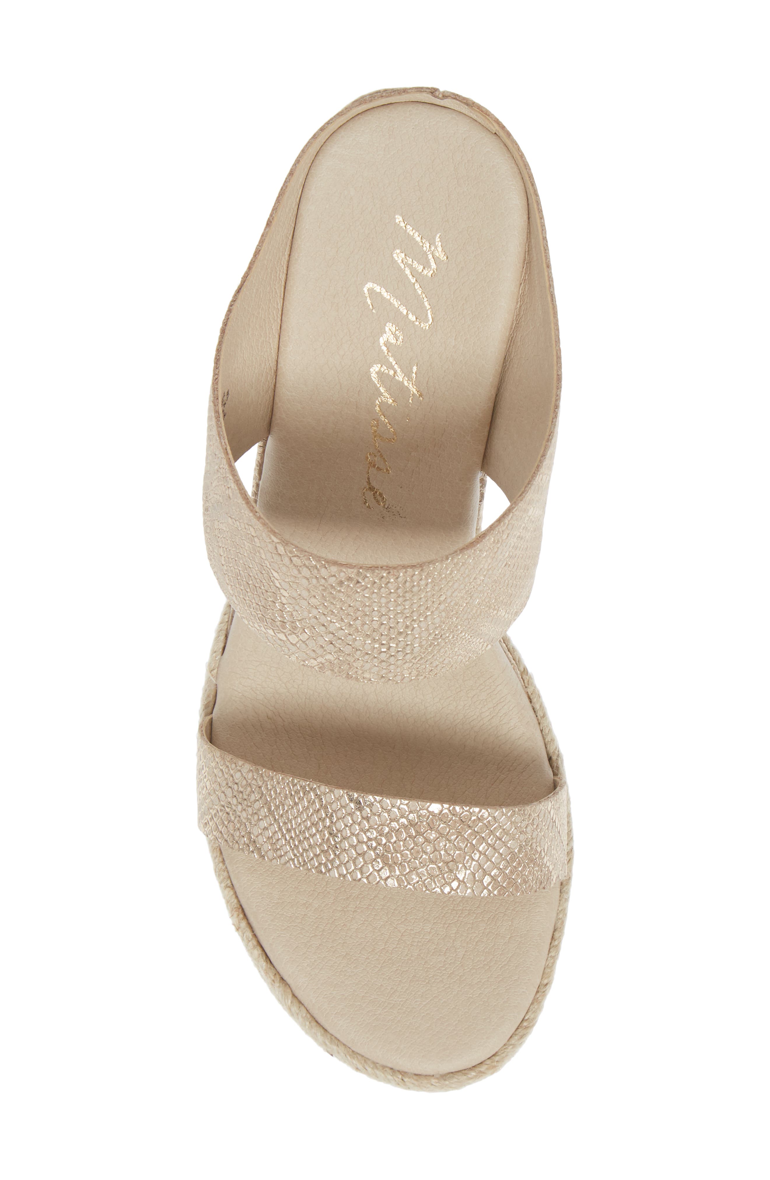 Flora Wedge Slide Sandal, Alternate, color, GOLD SNAKE PRINT