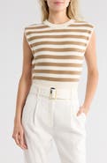 Veronica Beard Vera Stripe Sleeveless Cotton Sweater