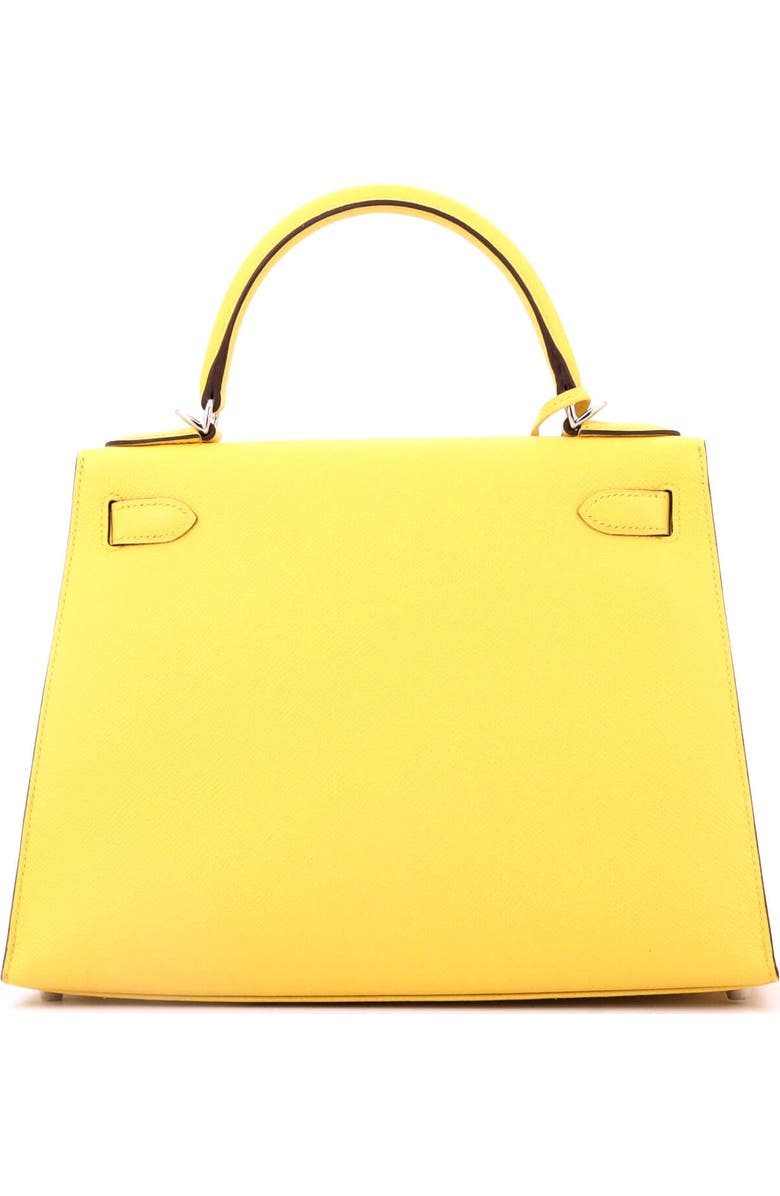 Pre-Owned Hermes Kelly Handbag Yellow Epsom with Palladium Hardware 28, Alternate, color, Jaune De Naples