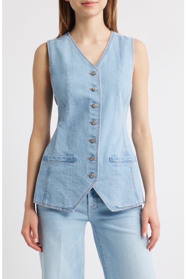 Yasmin Stretch Denim Vest, Main, color, JOCELYN