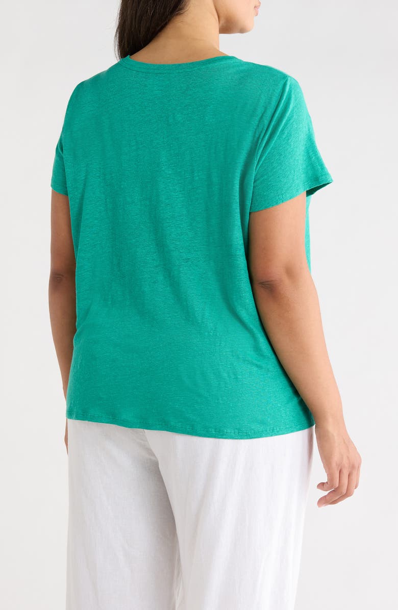 Eileen Fisher Organic Linen Crewneck T-Shirt, Alternate, color, Sea Star