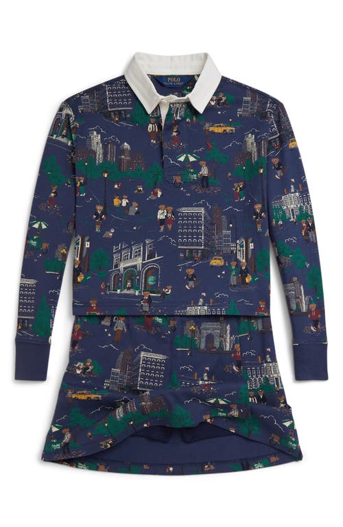 Polo Ralph Lauren Kids' Long Sleeve Top & Skirt Set In Multi