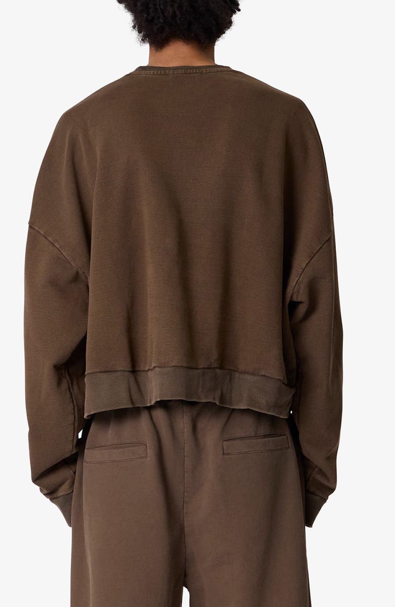 mnml Crop Cotton Crewneck Sweatshirt, Alternate, color,