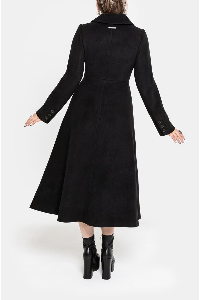 Blanche Bib Longline Coat, Alternate, color, Black