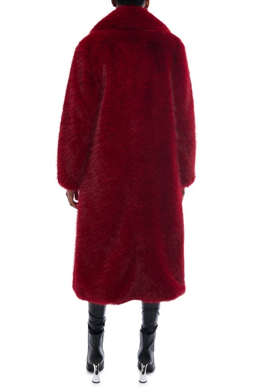 Azalea Wang Bcardi Faux Fur Coat In Red