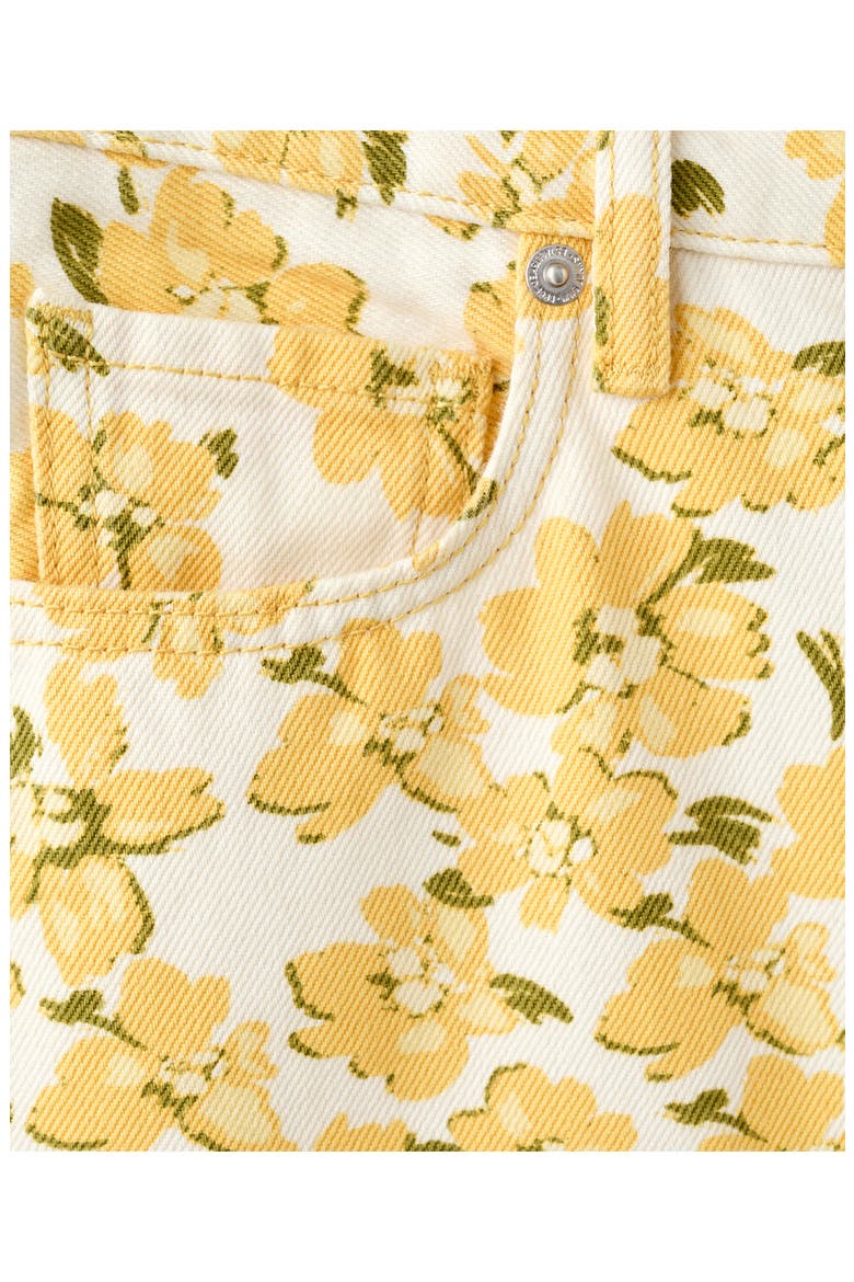 Floral Straight Leg Jeans, Alternate, color, YELLOW