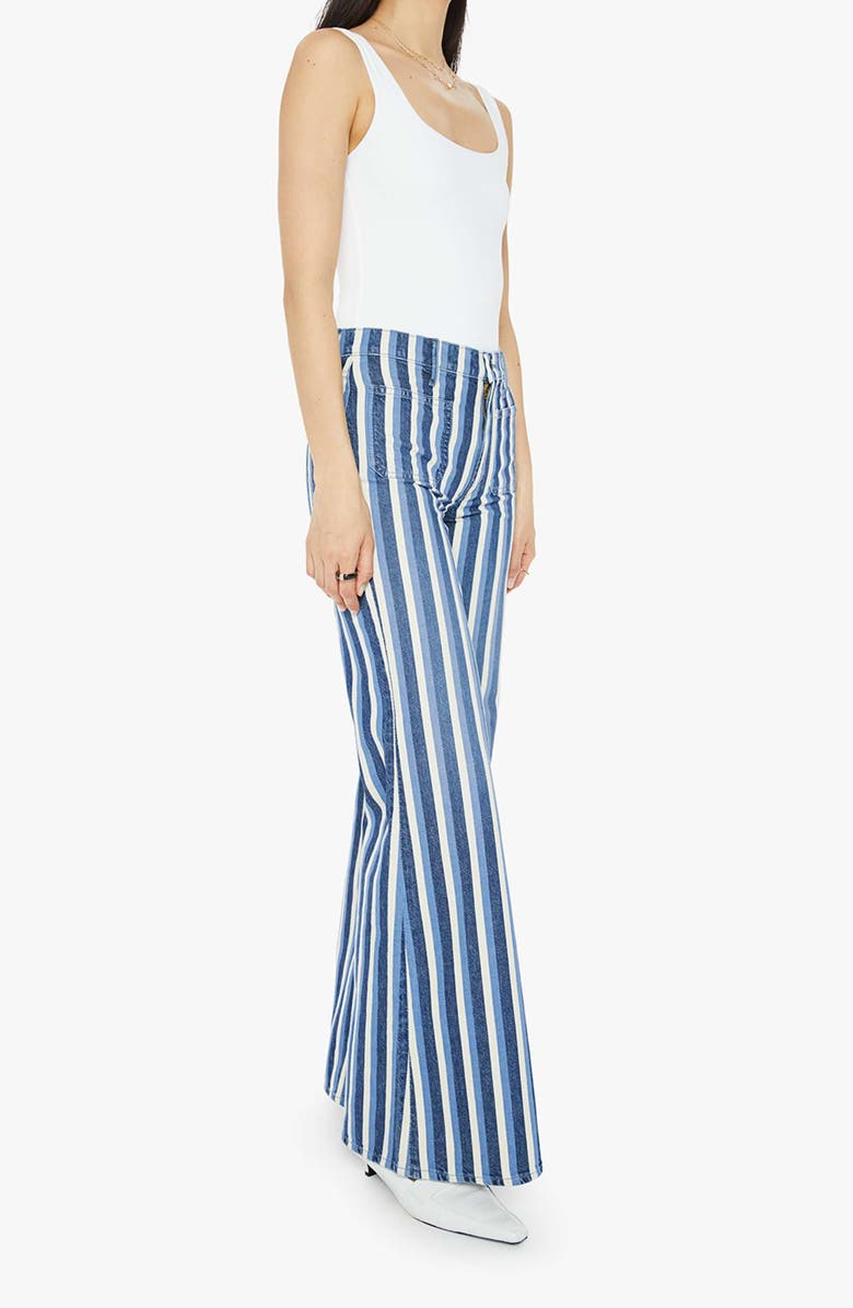 MOTHER The Patch Pocket Twister Sneak Flared Wide Leg Jeans, Alternate, color, Following Up